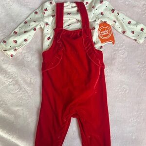 wonder nation Christmas 2 piece overalls